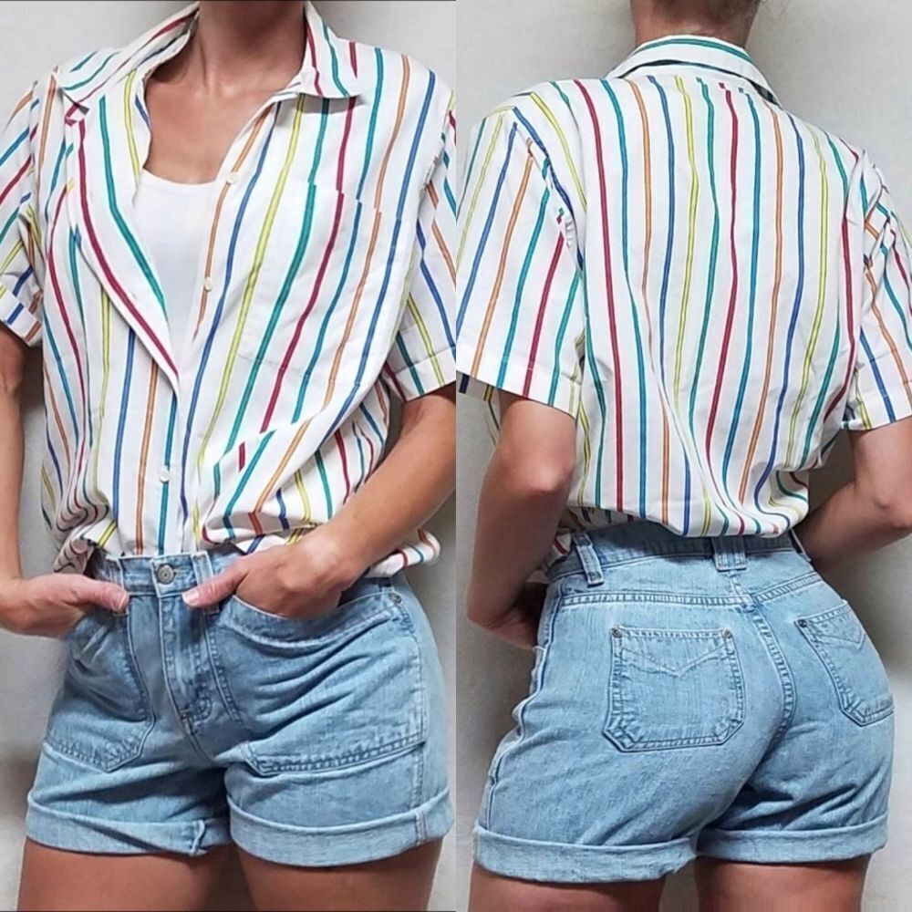 VINTAGE Y2K Faded Glory Ultra High Rise Shorts 6